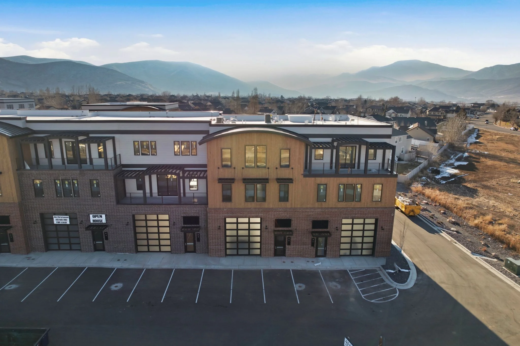 Aerial view of Mountain View Commons site plan from overhead