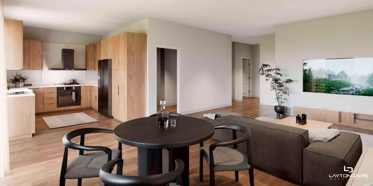 The Hideout interior rendering